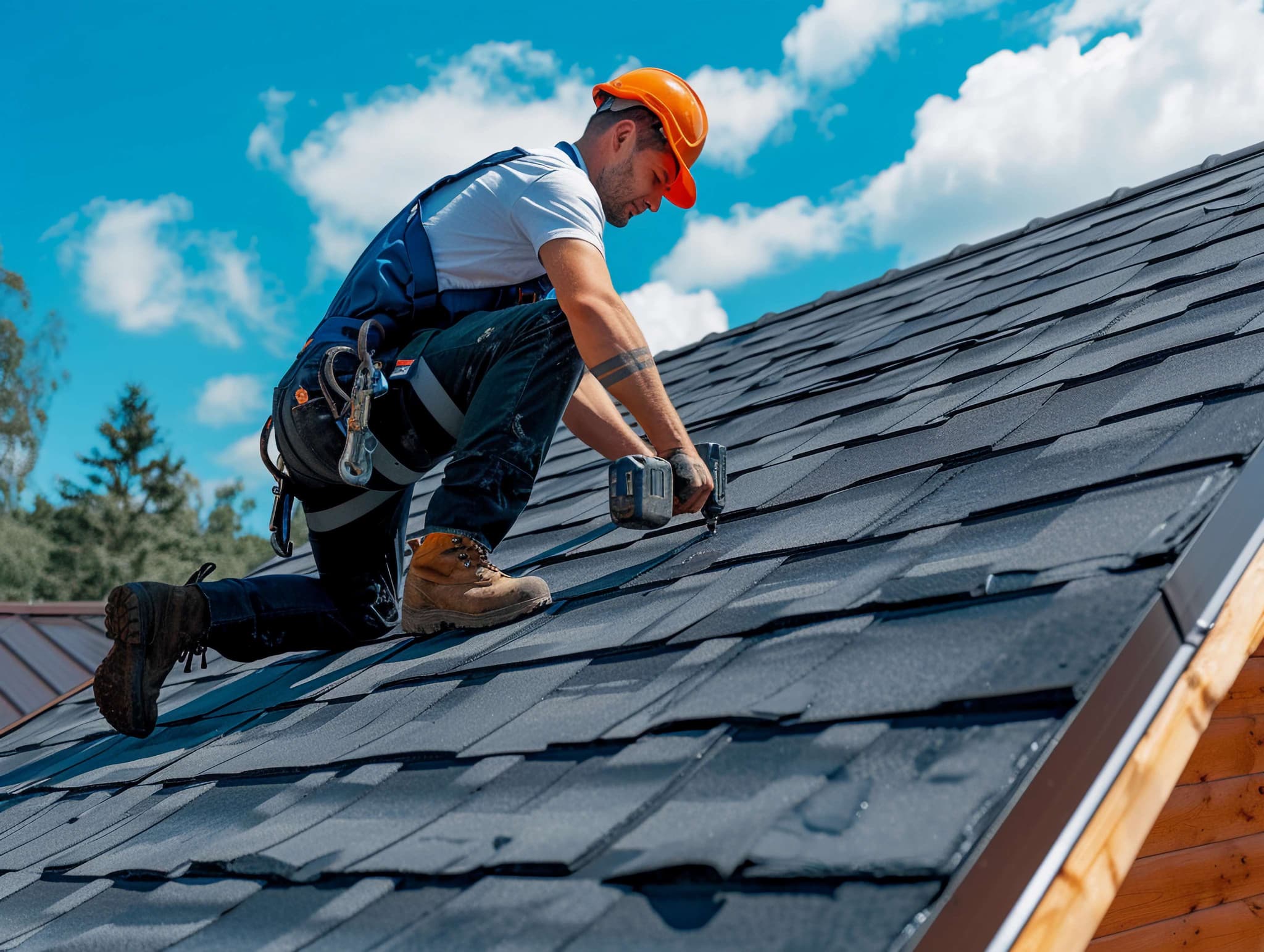 construction-worker-installing-asphalt-shingles-roof